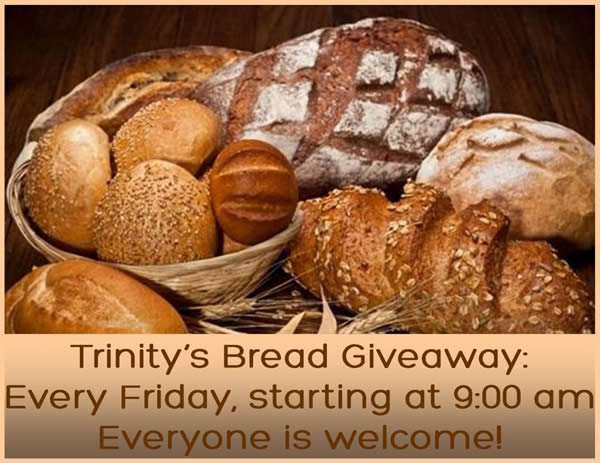 Trinity Lutheran Church of Falun, Wisconsin bread giveaway every Friday